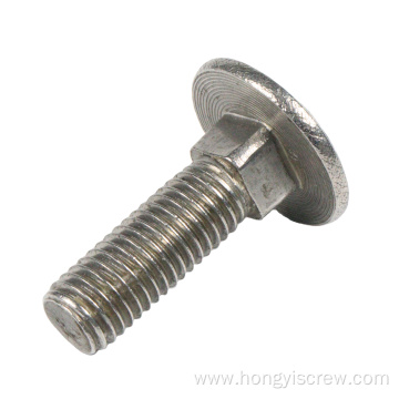 Carriage Bolt Full Threaded Stainless Steel Plain